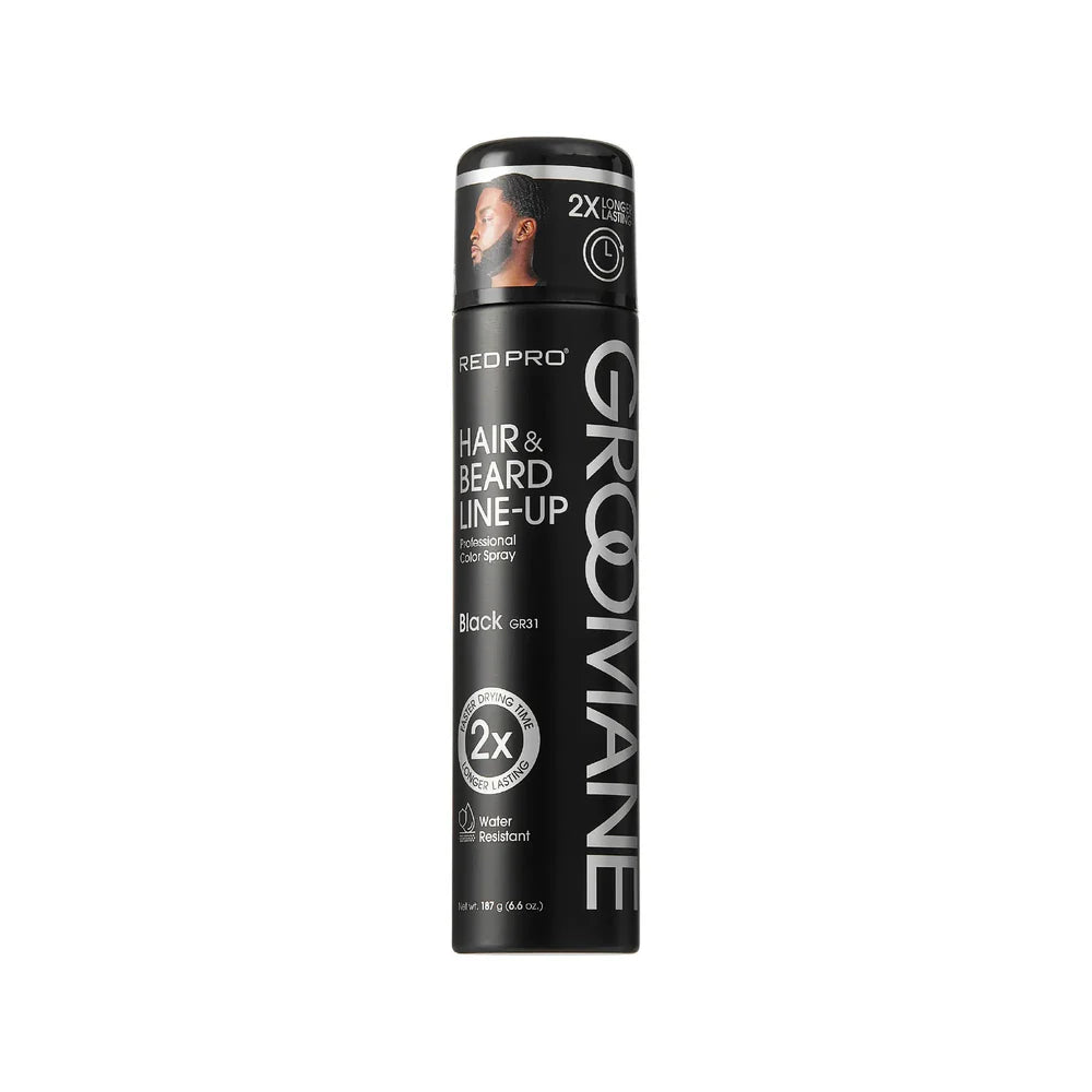 Red PRO GROOMANE Waterproof & Fade-Resistant Temporary Lineup Color Spray (187g/6.6oz)