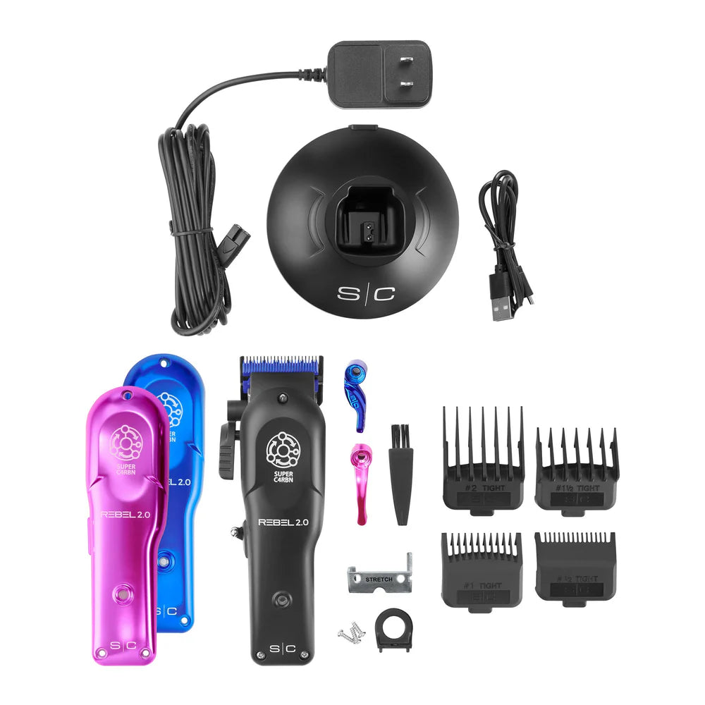 StyleCraft Rebel 2.0 Professional Cordless Hair Clipper w/ Super C4RBN Motor