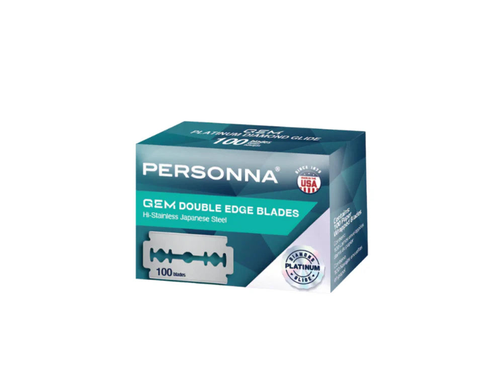 Personna Gem Double Edge Hi-Stainless Japanese Steel Razor Blades (100ct)